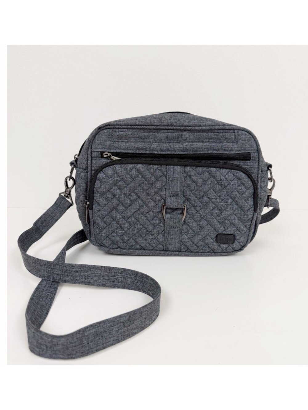 Lug Carousel XL Quilted Gray Crossbody – Travel & Everyday Bag